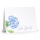 Blue Hydrangea Bloom Folded Note Cards Image 1 of 3